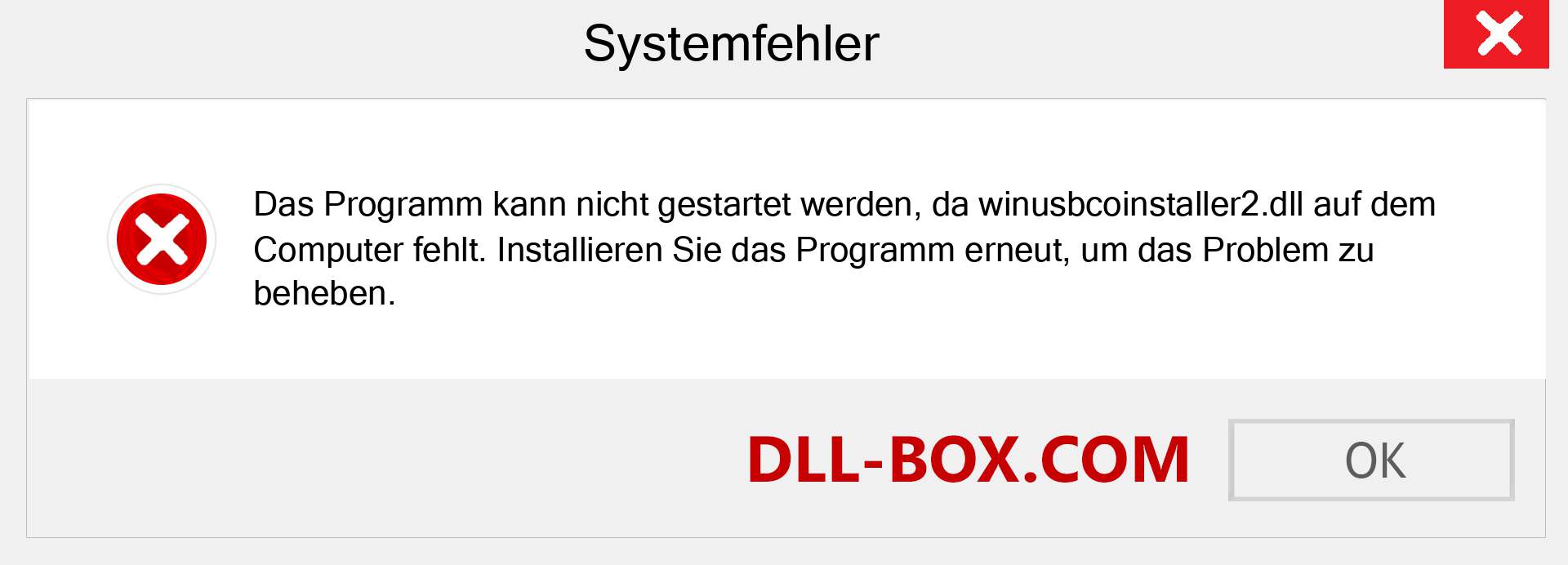 winusbcoinstaller2.dll-Datei fehlt?. Download für Windows 7, 8, 10 - Fix winusbcoinstaller2 dll Missing Error unter Windows, Fotos, Bildern