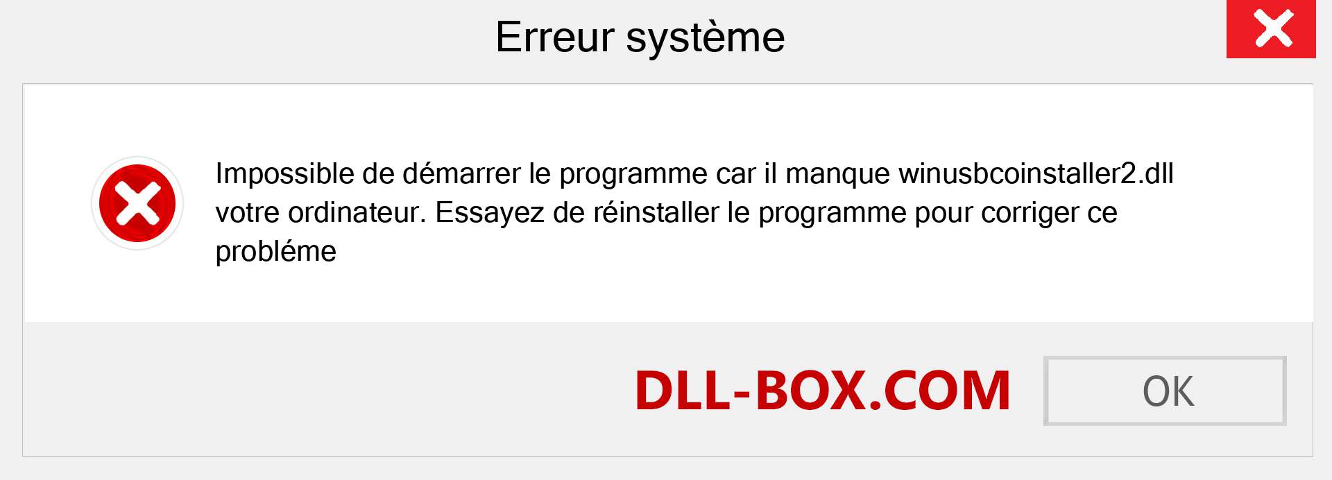 Le fichier winusbcoinstaller2.dll est manquant ?. Télécharger pour Windows 7, 8, 10 - Correction de l'erreur manquante winusbcoinstaller2 dll sur Windows, photos, images